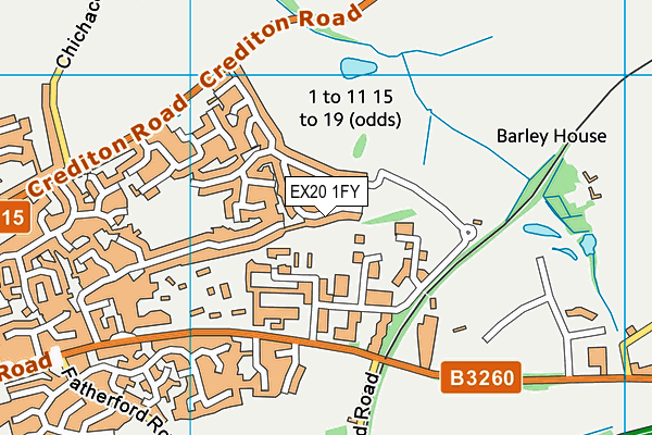 EX20 1FY map - OS VectorMap District (Ordnance Survey) EX20 1FY map - OS VectorMap District (Ordnance Survey)