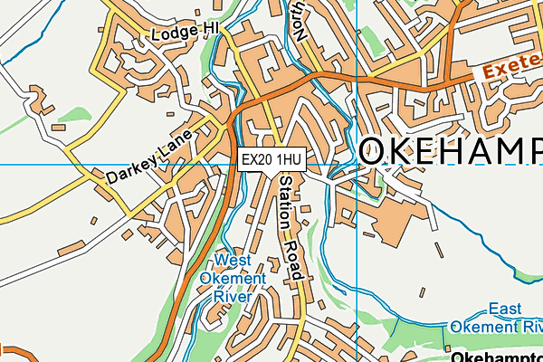 EX20 1HU map - OS VectorMap District (Ordnance Survey) EX20 1HU map - OS VectorMap District (Ordnance Survey)