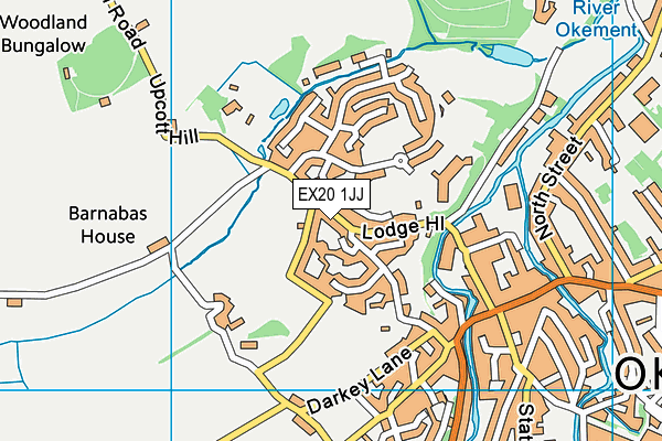 EX20 1JJ map - OS VectorMap District (Ordnance Survey) EX20 1JJ map - OS VectorMap District (Ordnance Survey)