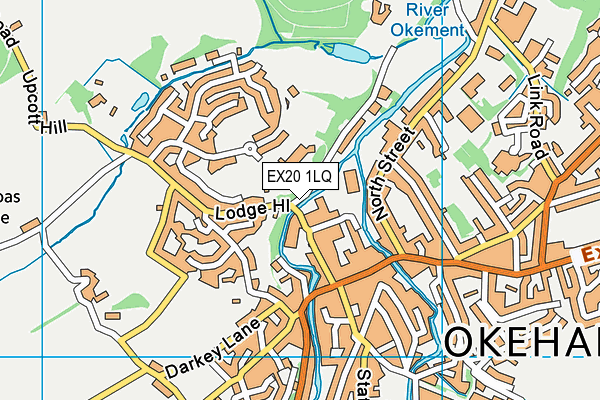 EX20 1LQ map - OS VectorMap District (Ordnance Survey) EX20 1LQ map - OS VectorMap District (Ordnance Survey)