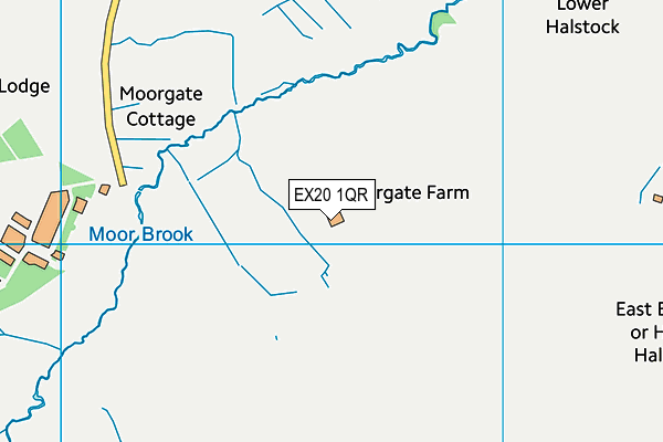 EX20 1QR map - OS VectorMap District (Ordnance Survey)