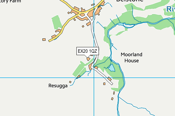 EX20 1QZ map - OS VectorMap District (Ordnance Survey) EX20 1QZ map - OS VectorMap District (Ordnance Survey)