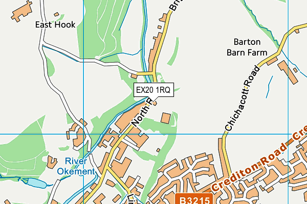 EX20 1RQ map - OS VectorMap District (Ordnance Survey) EX20 1RQ map - OS VectorMap District (Ordnance Survey)