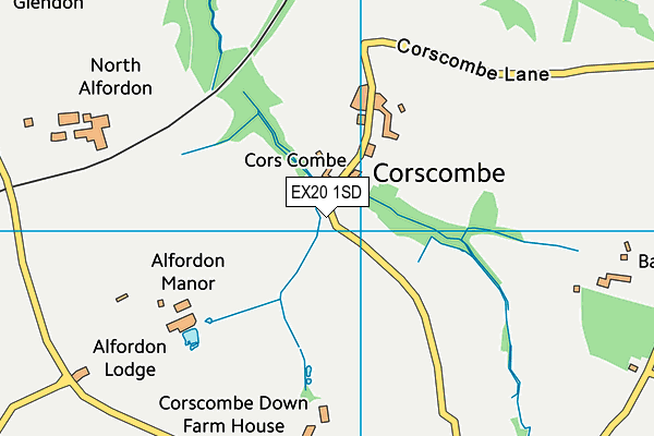 EX20 1SD map - OS VectorMap District (Ordnance Survey) EX20 1SD map - OS VectorMap District (Ordnance Survey)