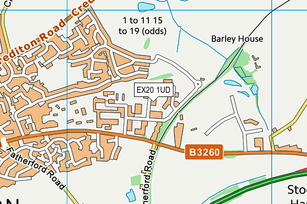 EX20 1UD map - OS VectorMap District (Ordnance Survey) EX20 1UD map - OS VectorMap District (Ordnance Survey)