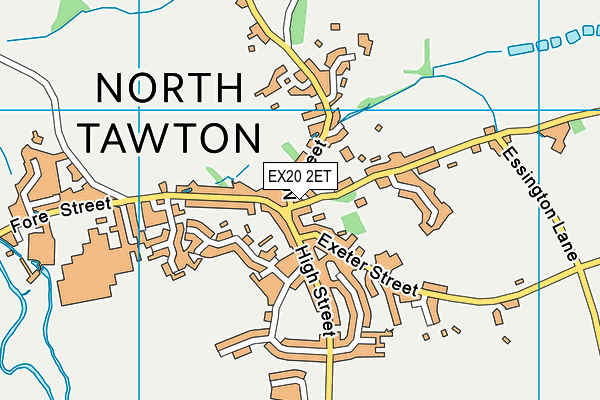 EX20 2ET map - OS VectorMap District (Ordnance Survey) EX20 2ET map - OS VectorMap District (Ordnance Survey)