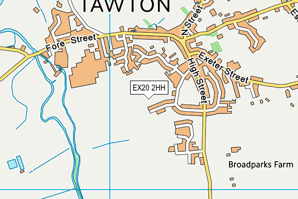EX20 2HH map - OS VectorMap District (Ordnance Survey) EX20 2HH map - OS VectorMap District (Ordnance Survey)