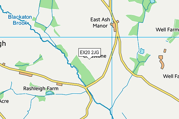 EX20 2JG map - OS VectorMap District (Ordnance Survey) EX20 2JG map - OS VectorMap District (Ordnance Survey)
