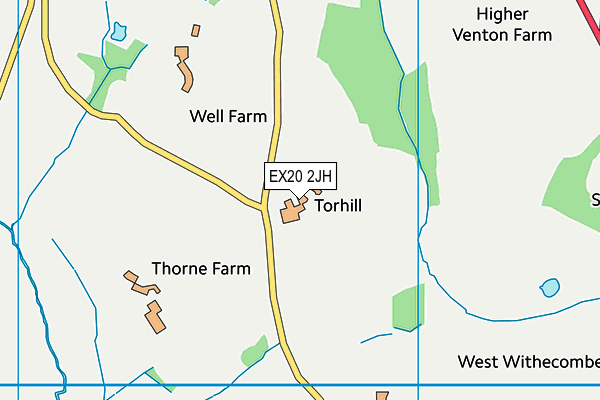 EX20 2JH map - OS VectorMap District (Ordnance Survey) EX20 2JH map - OS VectorMap District (Ordnance Survey)