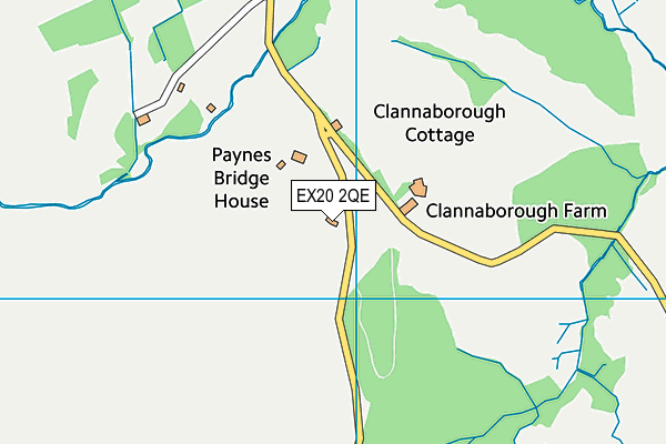 EX20 2QE map - OS VectorMap District (Ordnance Survey) EX20 2QE map - OS VectorMap District (Ordnance Survey)