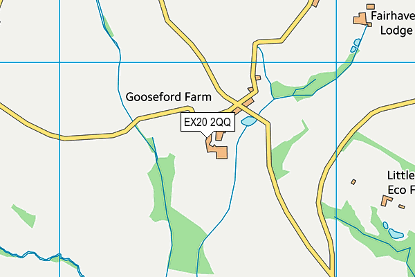EX20 2QQ map - OS VectorMap District (Ordnance Survey) EX20 2QQ map - OS VectorMap District (Ordnance Survey)