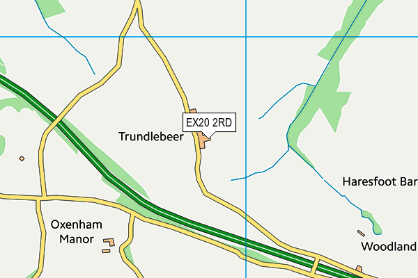 EX20 2RD map - OS VectorMap District (Ordnance Survey) EX20 2RD map - OS VectorMap District (Ordnance Survey)