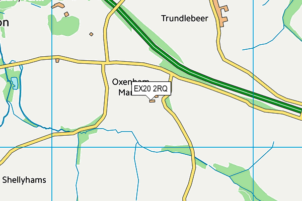 EX20 2RQ map - OS VectorMap District (Ordnance Survey) EX20 2RQ map - OS VectorMap District (Ordnance Survey)