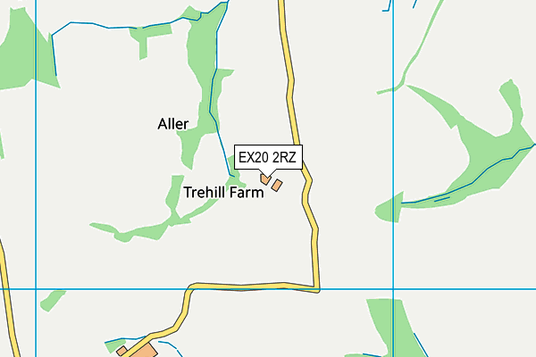 EX20 2RZ map - OS VectorMap District (Ordnance Survey) EX20 2RZ map - OS VectorMap District (Ordnance Survey)