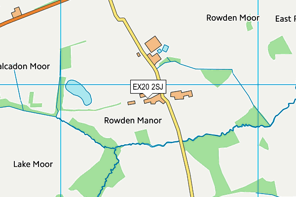 EX20 2SJ map - OS VectorMap District (Ordnance Survey) EX20 2SJ map - OS VectorMap District (Ordnance Survey)