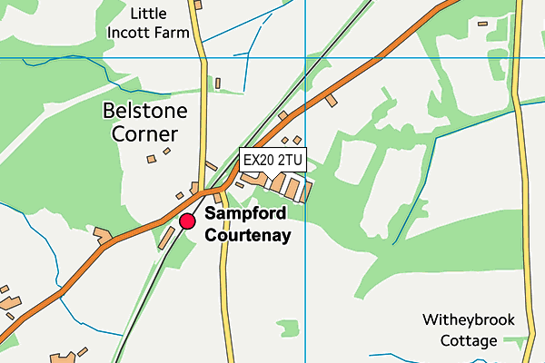 EX20 2TU map - OS VectorMap District (Ordnance Survey) EX20 2TU map - OS VectorMap District (Ordnance Survey)