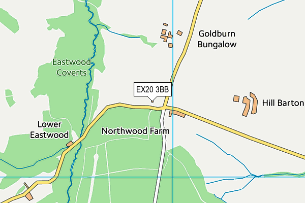 EX20 3BB map - OS VectorMap District (Ordnance Survey) EX20 3BB map - OS VectorMap District (Ordnance Survey)