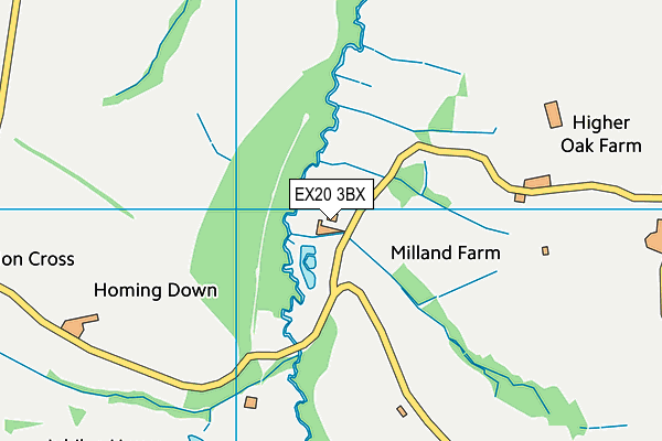 EX20 3BX map - OS VectorMap District (Ordnance Survey) EX20 3BX map - OS VectorMap District (Ordnance Survey)