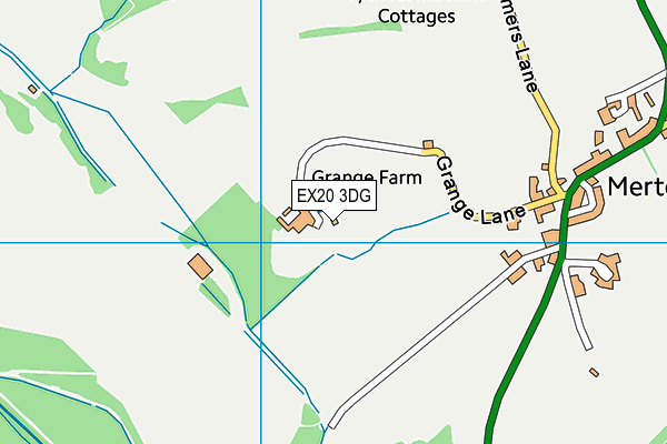 EX20 3DG map - OS VectorMap District (Ordnance Survey) EX20 3DG map - OS VectorMap District (Ordnance Survey)