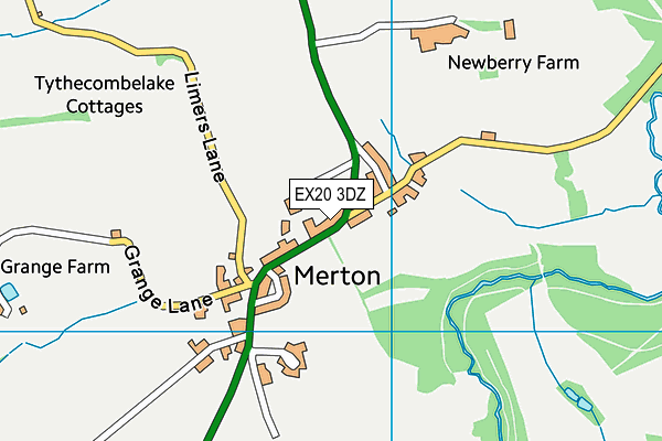 EX20 3DZ map - OS VectorMap District (Ordnance Survey) EX20 3DZ map - OS VectorMap District (Ordnance Survey)