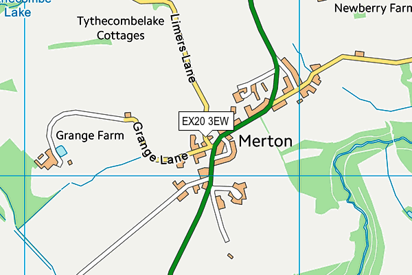 EX20 3EW map - OS VectorMap District (Ordnance Survey) EX20 3EW map - OS VectorMap District (Ordnance Survey)