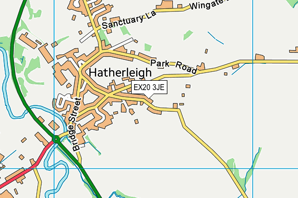 EX20 3JE map - OS VectorMap District (Ordnance Survey) EX20 3JE map - OS VectorMap District (Ordnance Survey)