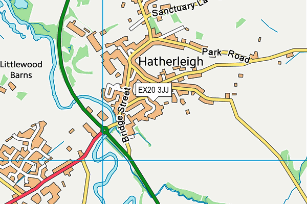 EX20 3JJ map - OS VectorMap District (Ordnance Survey) EX20 3JJ map - OS VectorMap District (Ordnance Survey)