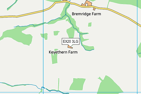 EX20 3LG map - OS VectorMap District (Ordnance Survey) EX20 3LG map - OS VectorMap District (Ordnance Survey)