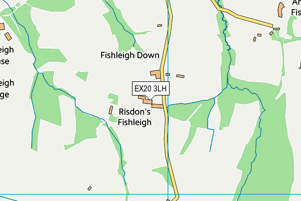 EX20 3LH map - OS VectorMap District (Ordnance Survey) EX20 3LH map - OS VectorMap District (Ordnance Survey)