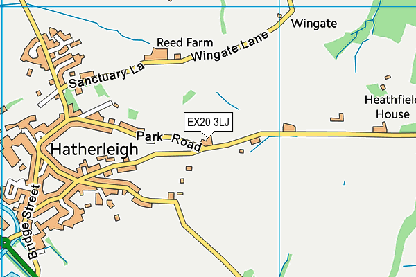 EX20 3LJ map - OS VectorMap District (Ordnance Survey) EX20 3LJ map - OS VectorMap District (Ordnance Survey)