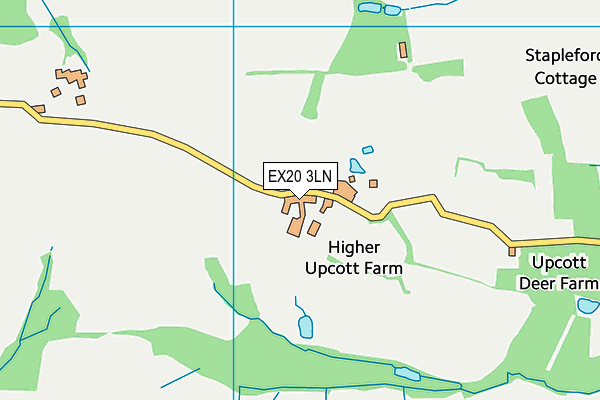 EX20 3LN map - OS VectorMap District (Ordnance Survey) EX20 3LN map - OS VectorMap District (Ordnance Survey)