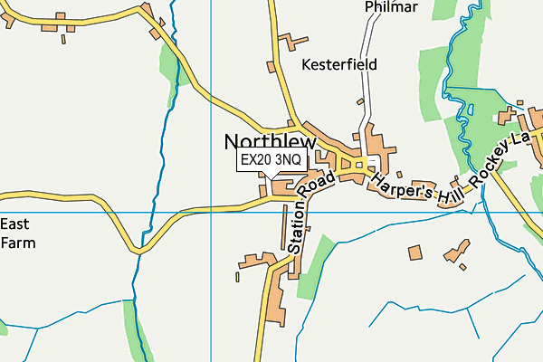 EX20 3NQ map - OS VectorMap District (Ordnance Survey) EX20 3NQ map - OS VectorMap District (Ordnance Survey)