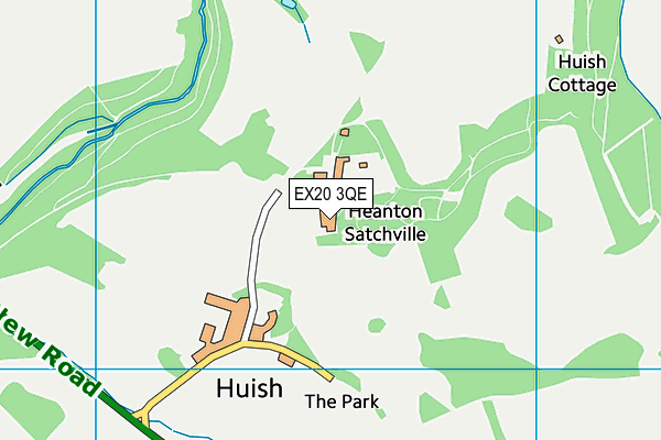 EX20 3QE map - OS VectorMap District (Ordnance Survey) EX20 3QE map - OS VectorMap District (Ordnance Survey)