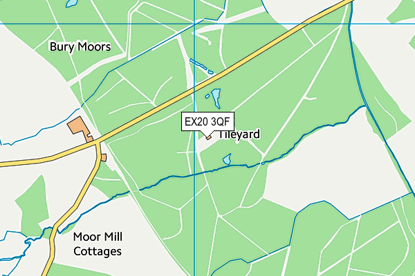 EX20 3QF map - OS VectorMap District (Ordnance Survey) EX20 3QF map - OS VectorMap District (Ordnance Survey)