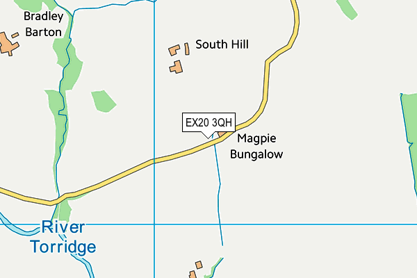 EX20 3QH map - OS VectorMap District (Ordnance Survey)