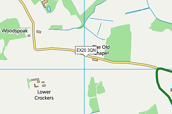 EX20 3QN map - OS VectorMap District (Ordnance Survey)