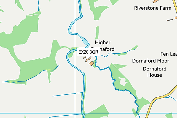 EX20 3QR map - OS VectorMap District (Ordnance Survey) EX20 3QR map - OS VectorMap District (Ordnance Survey)