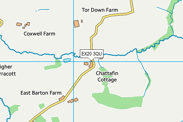 EX20 3QU map - OS VectorMap District (Ordnance Survey) EX20 3QU map - OS VectorMap District (Ordnance Survey)