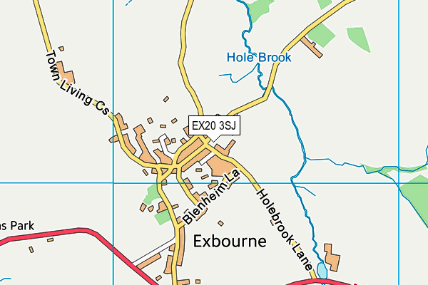EX20 3SJ map - OS VectorMap District (Ordnance Survey) EX20 3SJ map - OS VectorMap District (Ordnance Survey)
