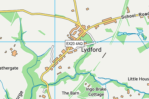 EX20 4AQ map - OS VectorMap District (Ordnance Survey) EX20 4AQ map - OS VectorMap District (Ordnance Survey)