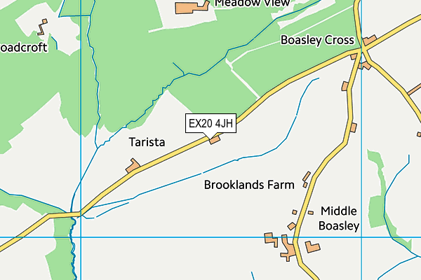 EX20 4JH map - OS VectorMap District (Ordnance Survey) EX20 4JH map - OS VectorMap District (Ordnance Survey)