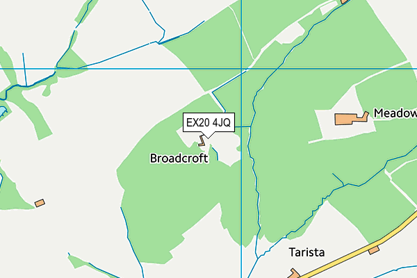 EX20 4JQ map - OS VectorMap District (Ordnance Survey) EX20 4JQ map - OS VectorMap District (Ordnance Survey)