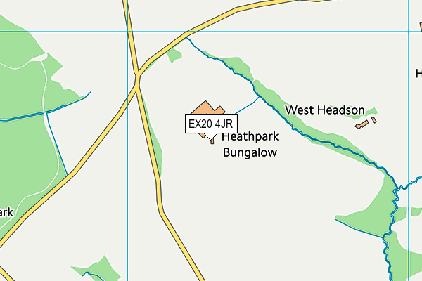 EX20 4JR map - OS VectorMap District (Ordnance Survey) EX20 4JR map - OS VectorMap District (Ordnance Survey)