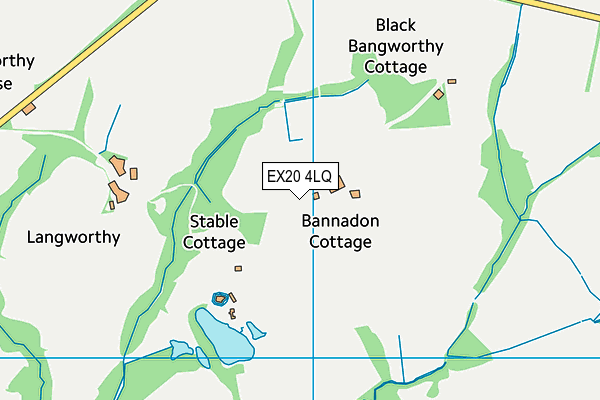 EX20 4LQ map - OS VectorMap District (Ordnance Survey) EX20 4LQ map - OS VectorMap District (Ordnance Survey)