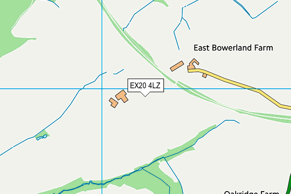EX20 4LZ map - OS VectorMap District (Ordnance Survey) EX20 4LZ map - OS VectorMap District (Ordnance Survey)