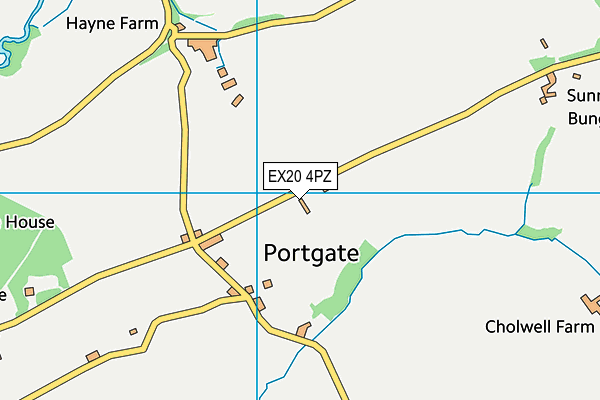 EX20 4PZ map - OS VectorMap District (Ordnance Survey) EX20 4PZ map - OS VectorMap District (Ordnance Survey)