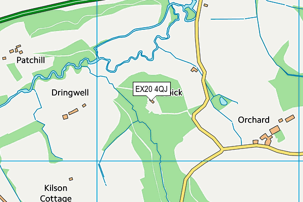 EX20 4QJ map - OS VectorMap District (Ordnance Survey) EX20 4QJ map - OS VectorMap District (Ordnance Survey)