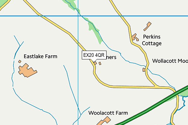 EX20 4QR map - OS VectorMap District (Ordnance Survey) EX20 4QR map - OS VectorMap District (Ordnance Survey)