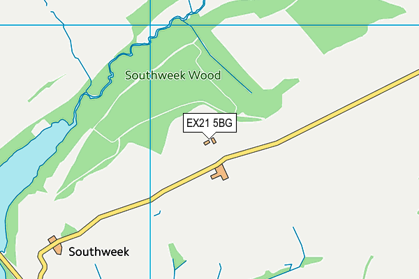 EX21 5BG map - OS VectorMap District (Ordnance Survey)
