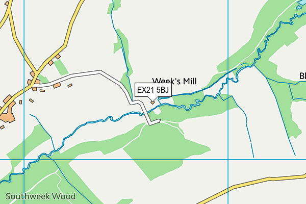 EX21 5BJ map - OS VectorMap District (Ordnance Survey) EX21 5BJ map - OS VectorMap District (Ordnance Survey)